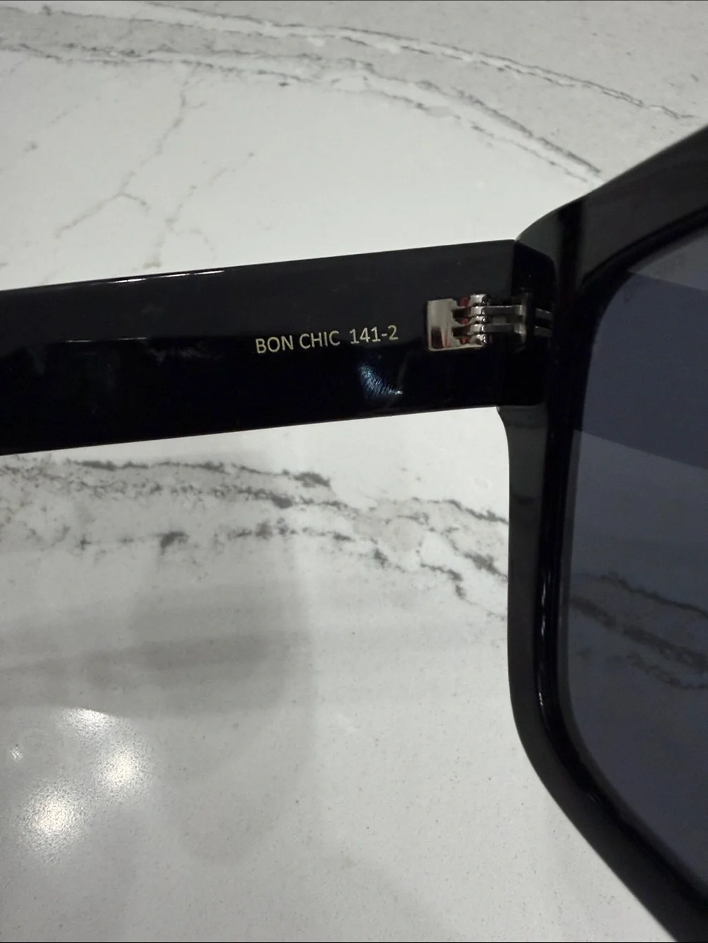 FREYRS Bon Chic Black Oversized Square Cat-Eye Sunglasses